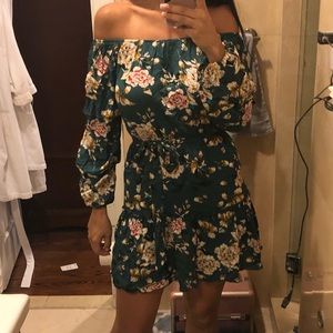 Floral off-shoulder dress